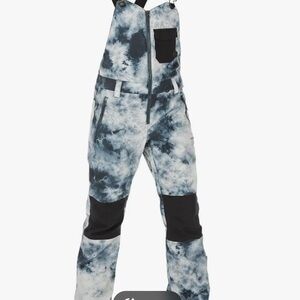 Volcom Black and White Tie-Dye Jumpsuit